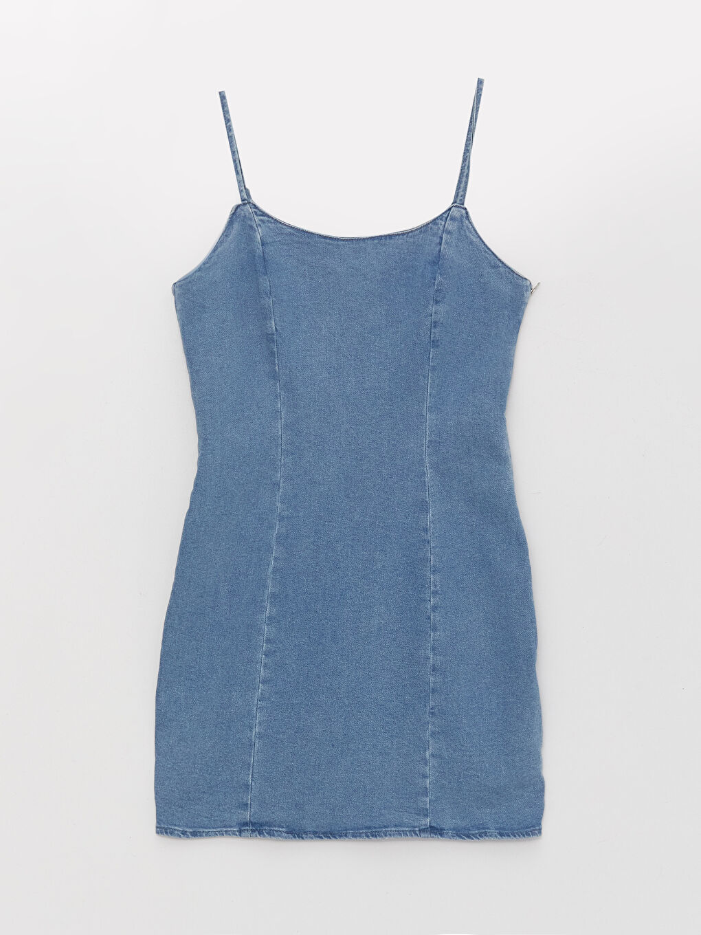 U Neck Straight Strap Women's Jean Dress -S3IK66Z8-507