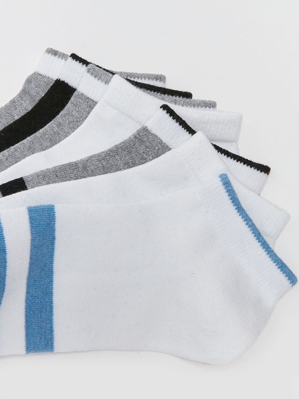 Karışık Çizgili Erkek Çocuk Patik Çorap 7'li-2