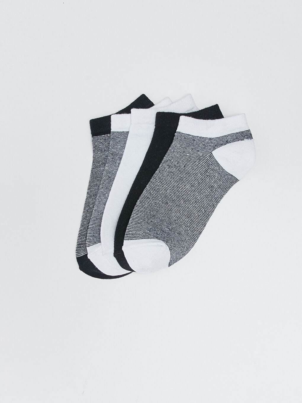 Karışık Renk Bloklu Erkek Çocuk Patik Çorap 5'li-1