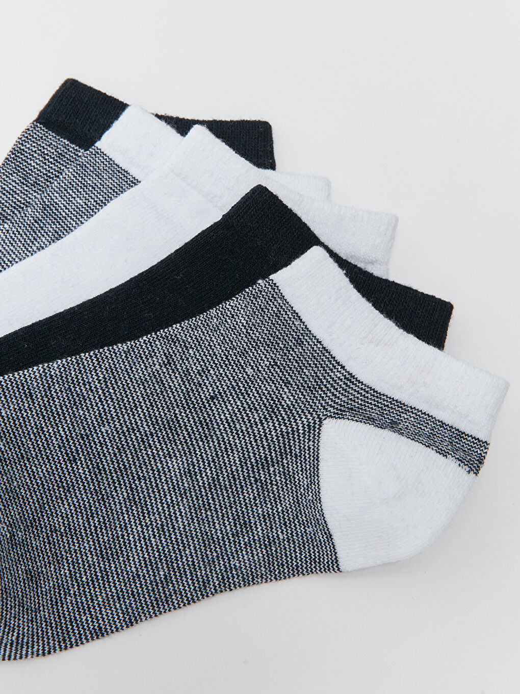 Karışık Renk Bloklu Erkek Çocuk Patik Çorap 5'li-2