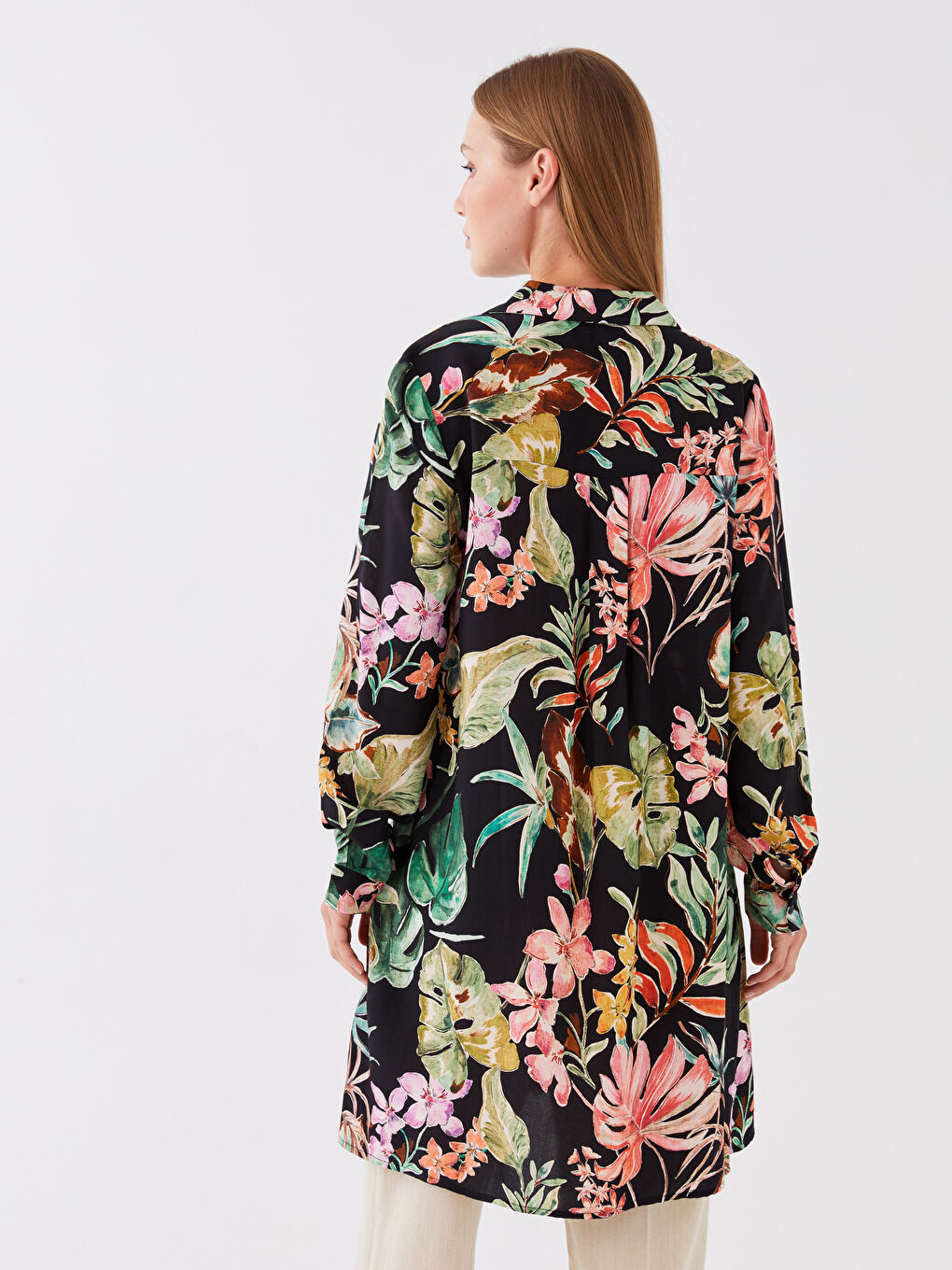 Patterned Women's Shirt Tunic-3