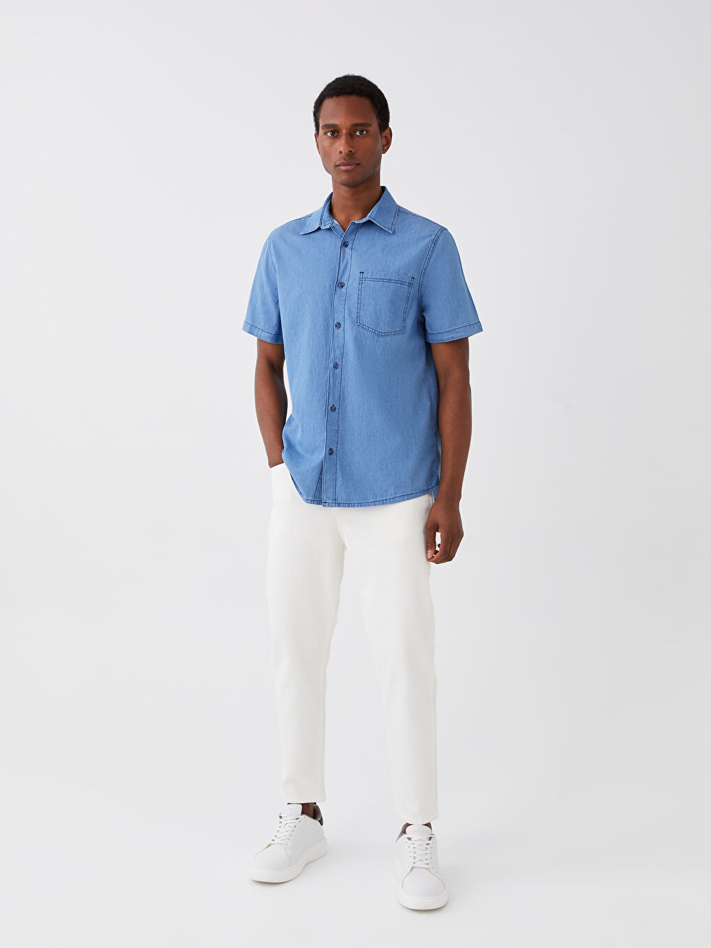 Beyaz 710 Loose Fit Erkek Jean Pantolon