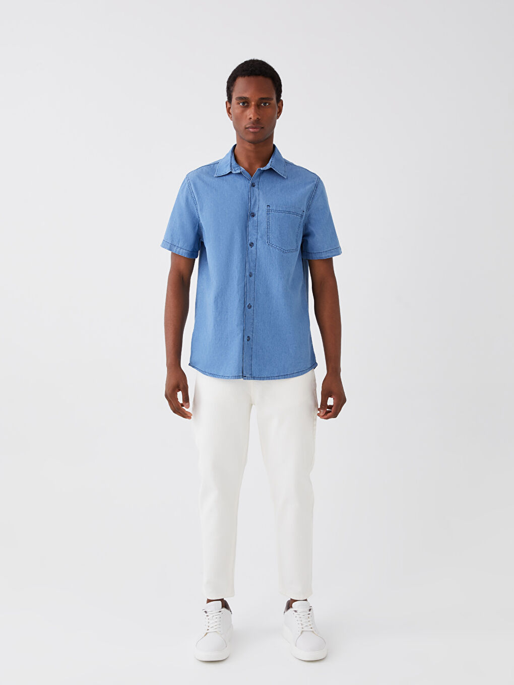 Beyaz 710 Loose Fit Erkek Jean Pantolon-1