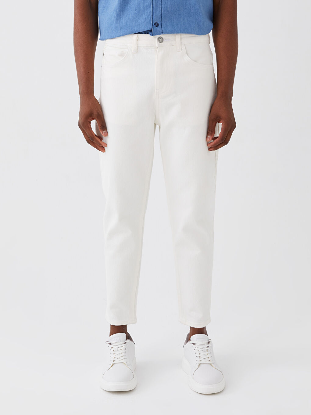 Beyaz 710 Loose Fit Erkek Jean Pantolon-2