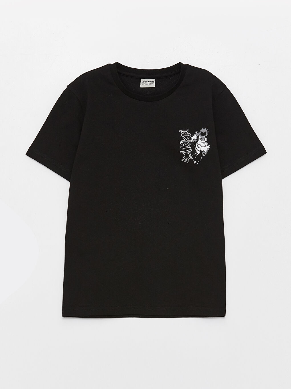 Crew Neck Nostalgic Monkey Printed Short Sleeve Unisex Kids T-Shirt-6