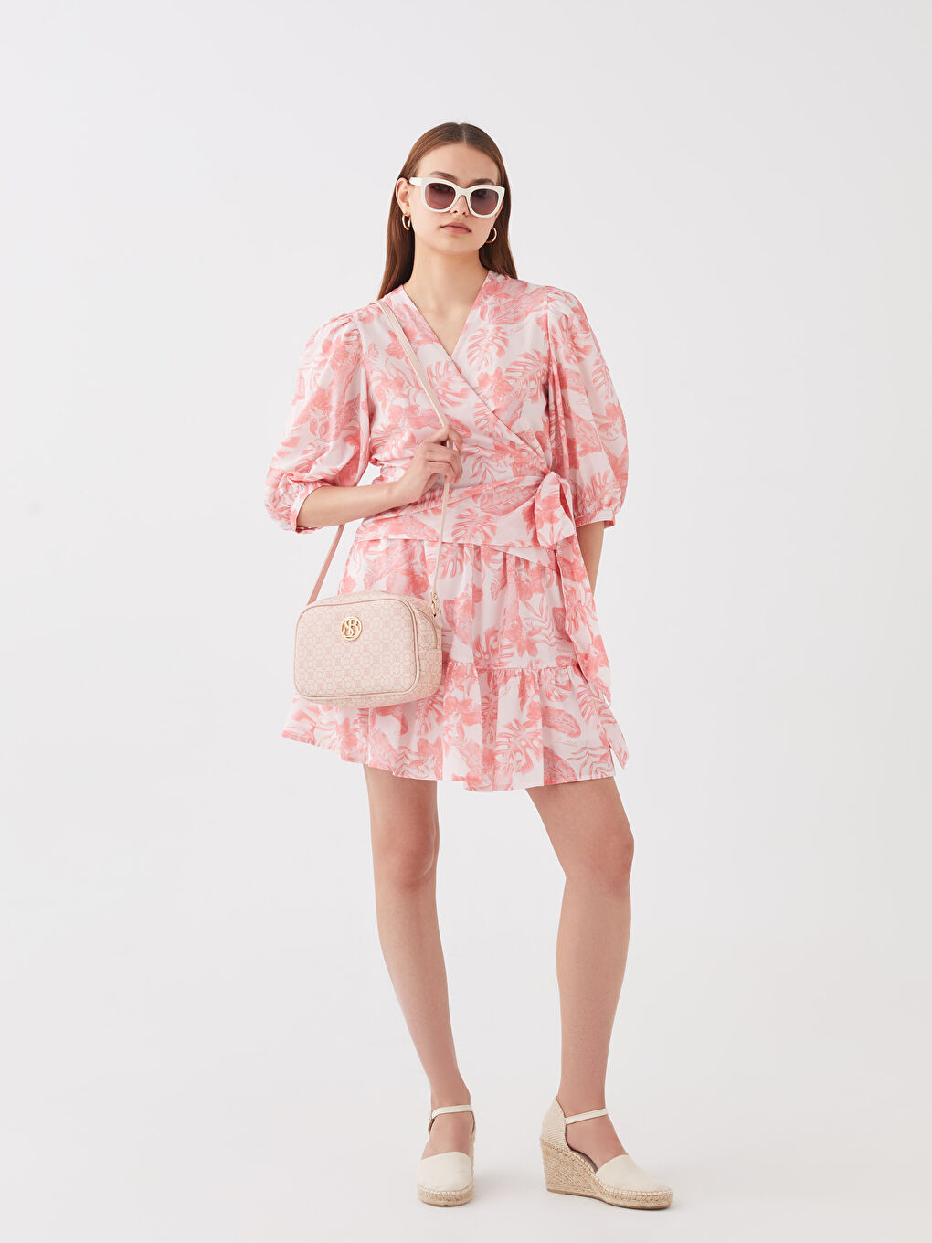 Pembe Fermuarlı Kadın Omuz Çantası-1