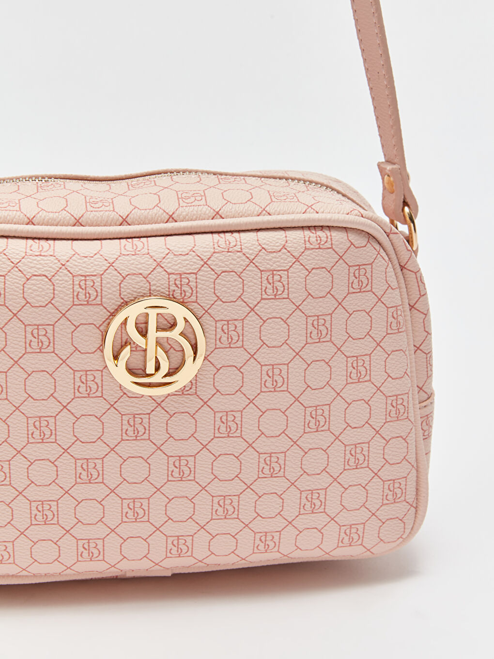 Pembe Fermuarlı Kadın Omuz Çantası-5