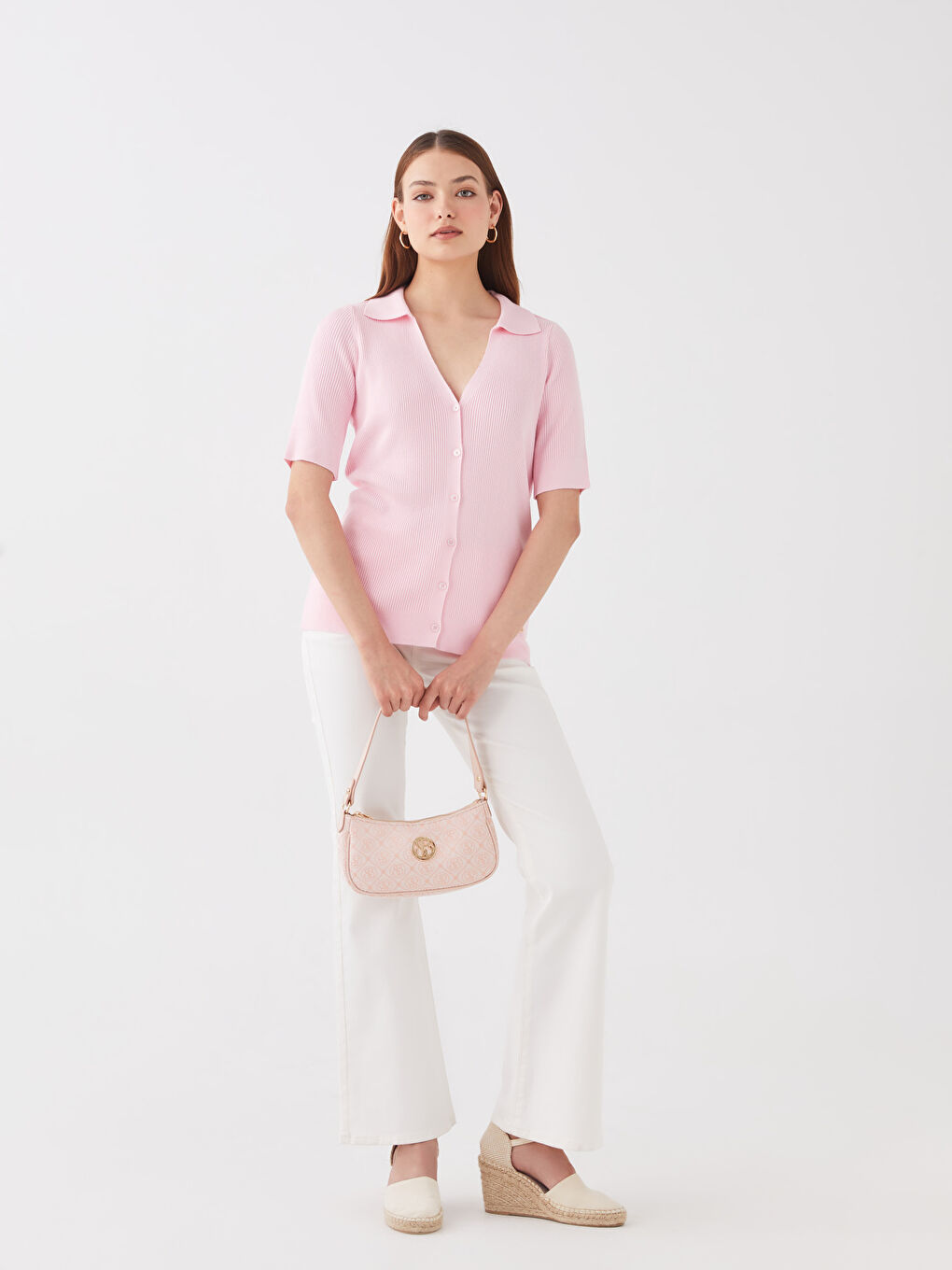 Pembe Desenli Kadın Omuz Çantası-2