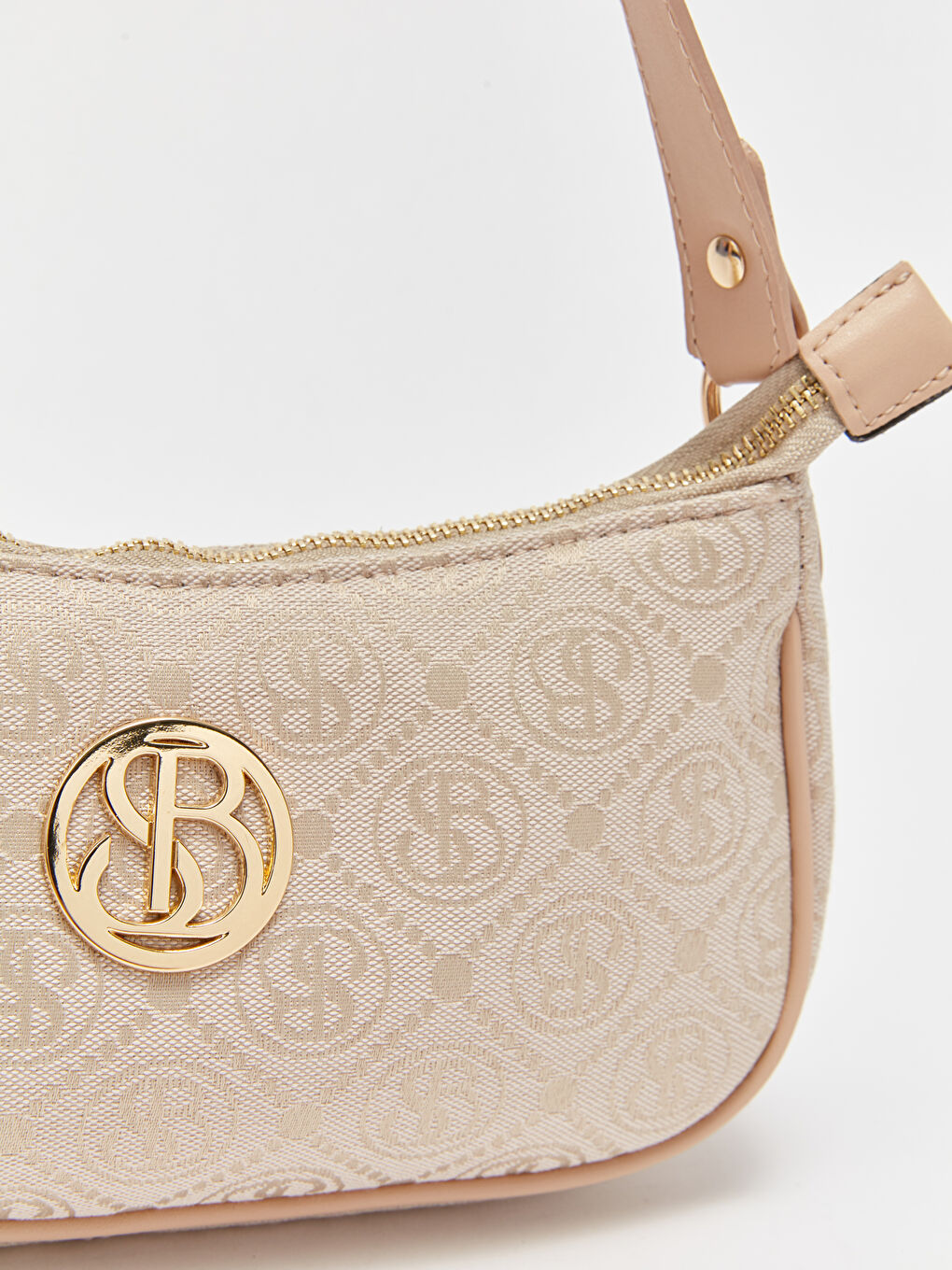 Bej Desenli Kadın Omuz Çantası-5