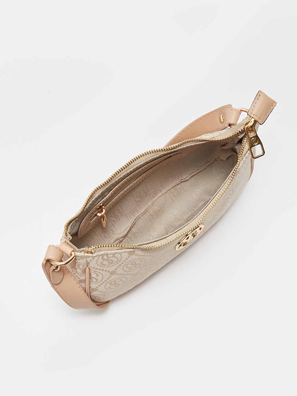 Bej Desenli Kadın Omuz Çantası-7