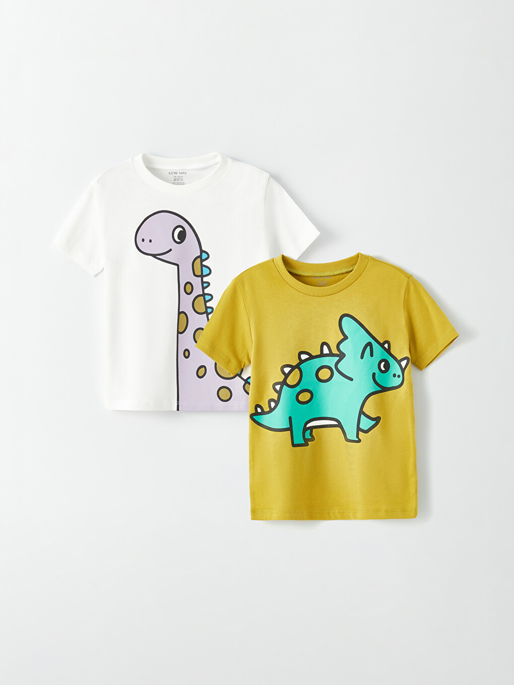 Crew Neck Printed Baby Boys T-shirt 2 Pack