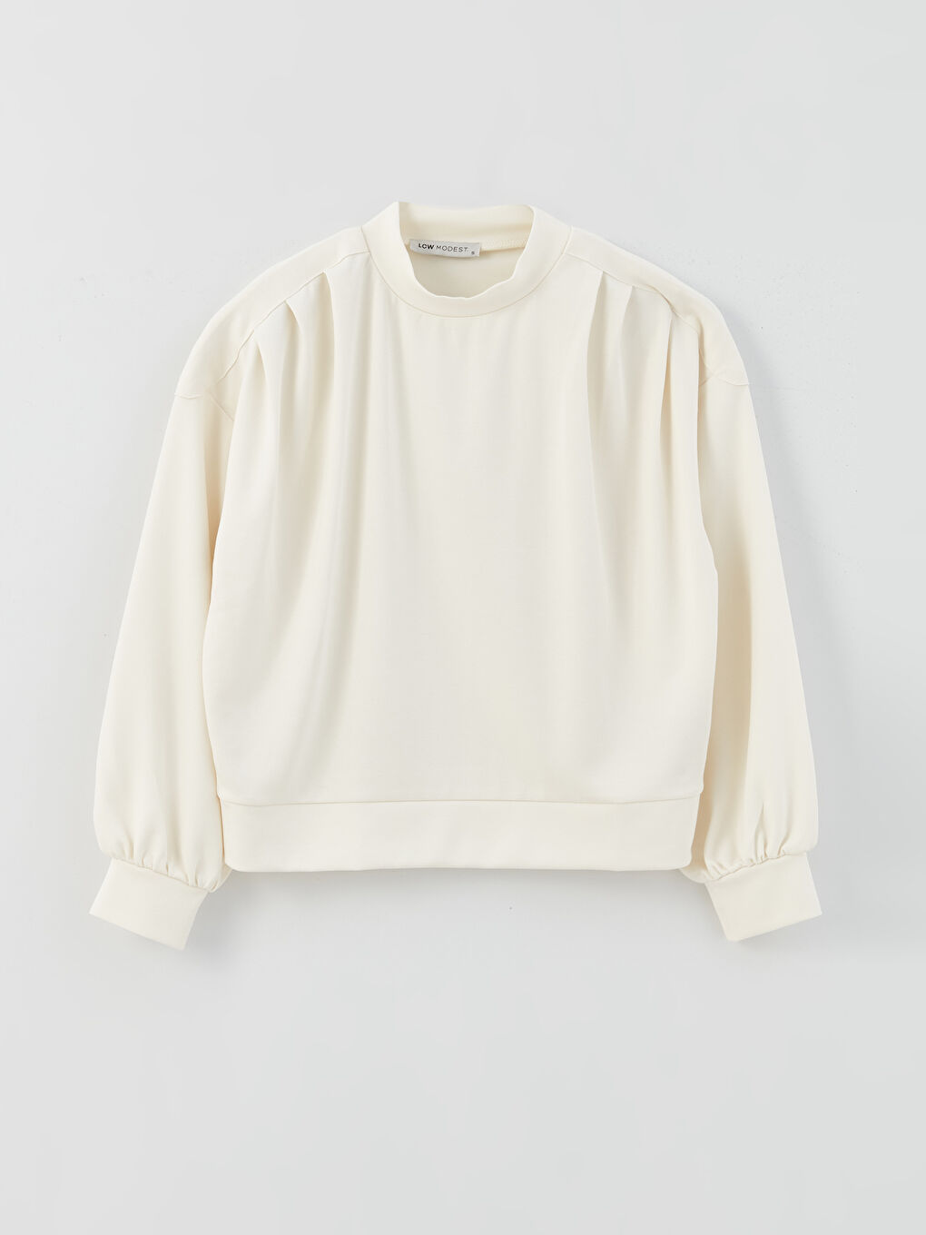 Funnel Neck Plain Long Sleeve Women's Tunic-5