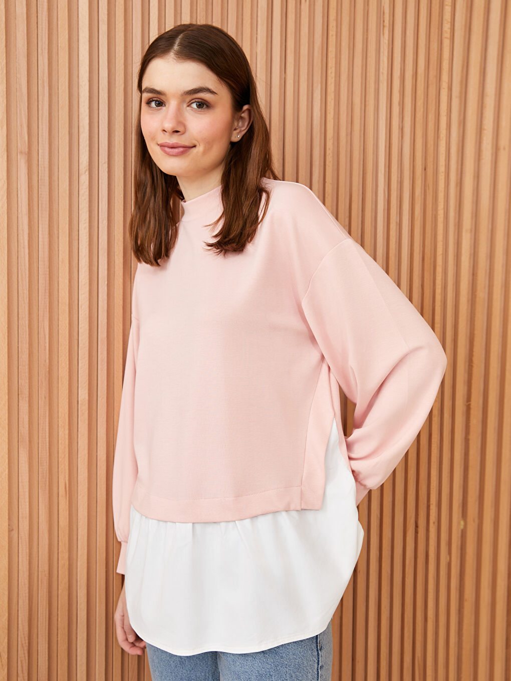 Tunique Sweatshirt à Manches Longues et Col Rond pour Femmes