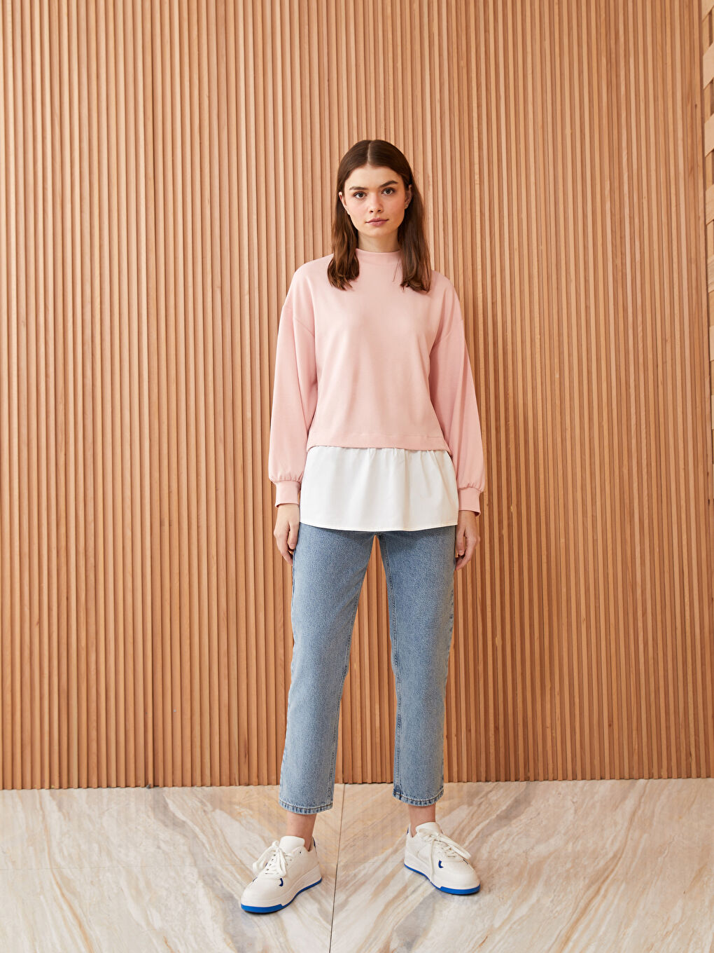 Tunique Sweatshirt à Manches Longues et Col Rond pour Femmes-2