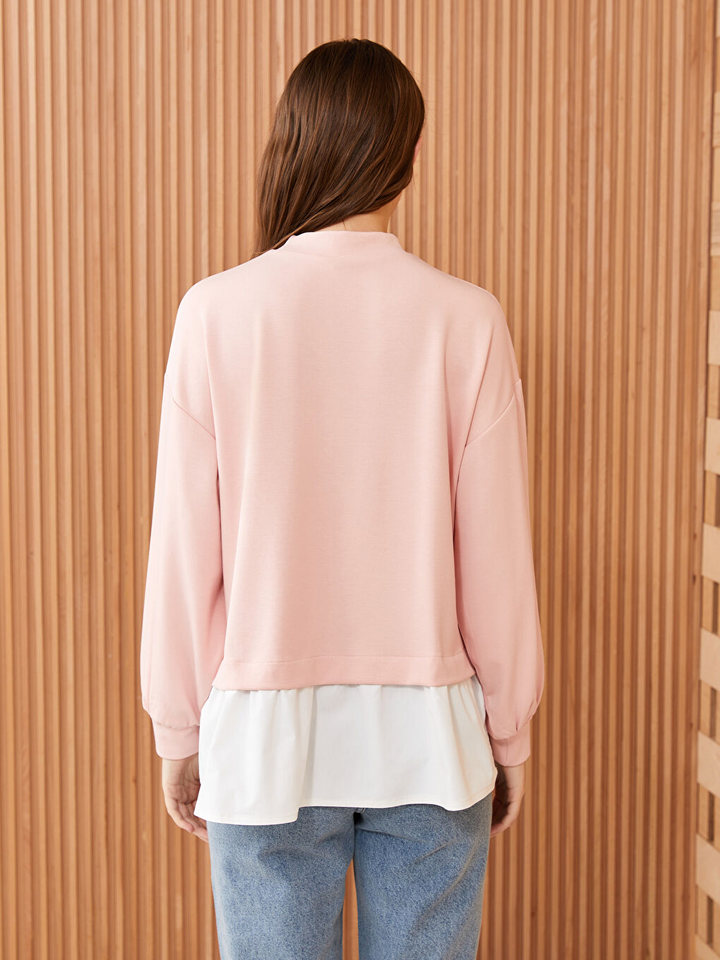 Tunique Sweatshirt à Manches Longues et Col Rond pour Femmes-4