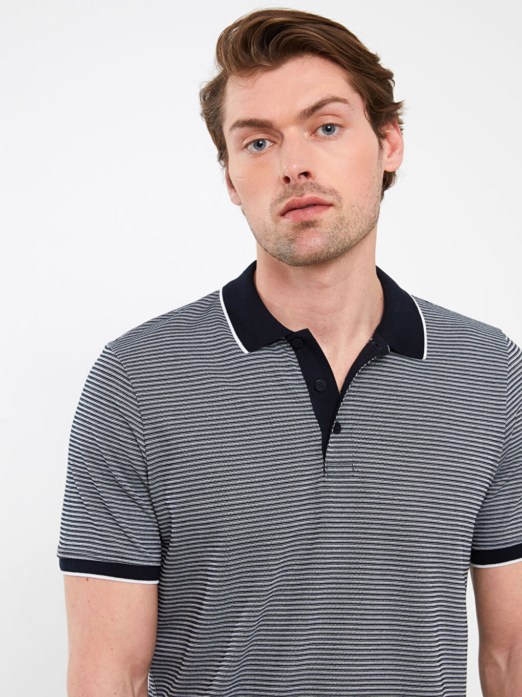 LCWAIKIKI Classic Mercerized Polo Neck Short Sleeve Men's T-Shirt -S3IL97Z8-MLC
