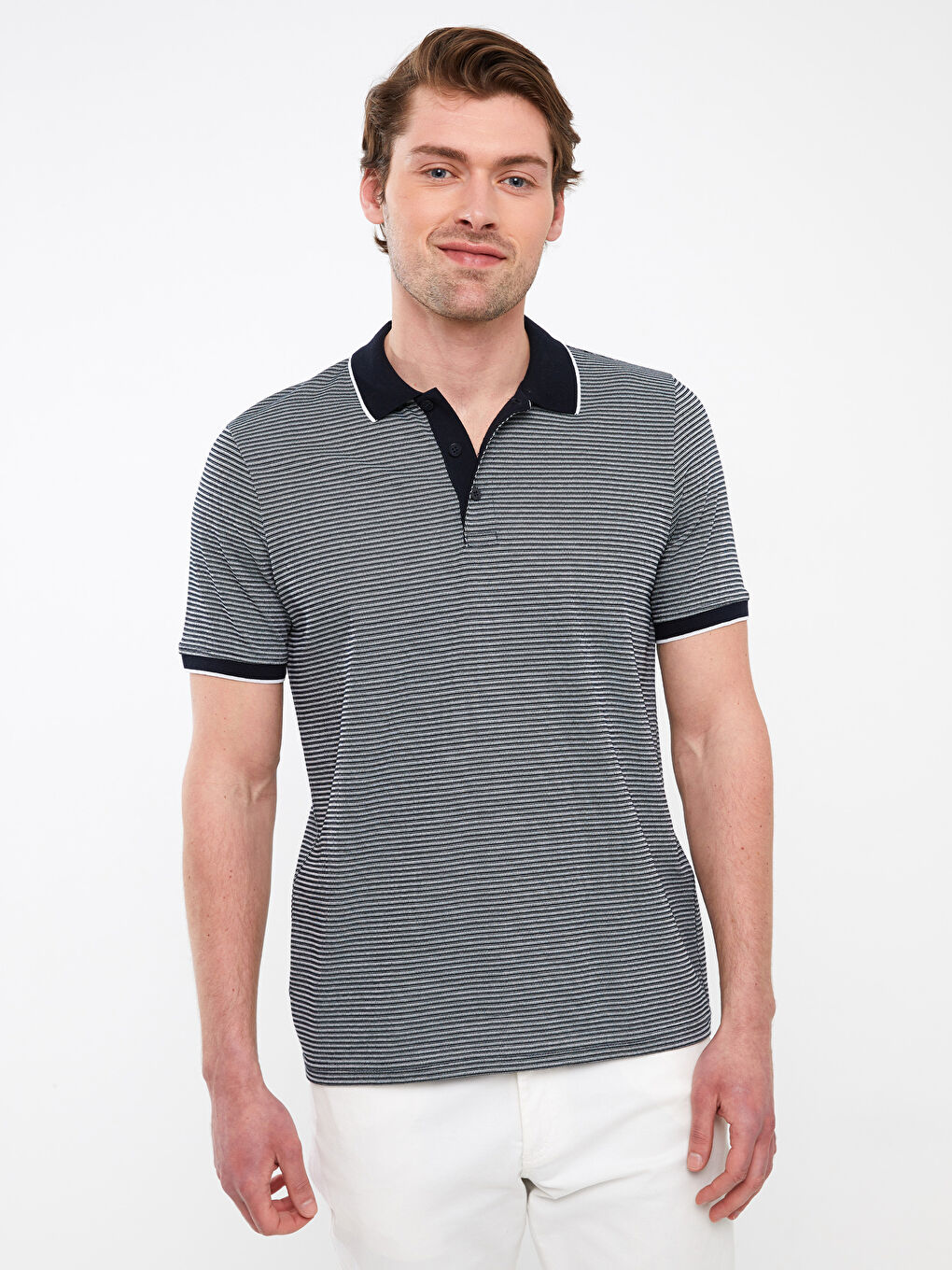LCWAIKIKI Classic Mercerized Polo Neck Short Sleeve Men's T-Shirt -S3IL97Z8-MLC