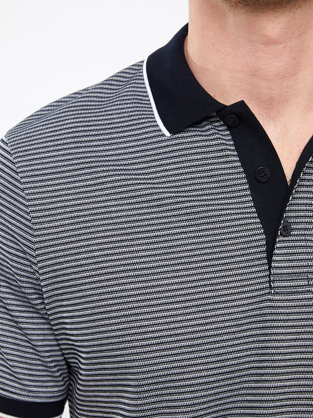 LCWAIKIKI Classic Mercerized Polo Neck Short Sleeve Men's T-Shirt -S3IL97Z8-MLC