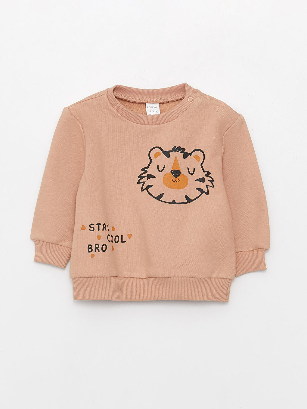 Bej Baskılı Erkek Bebek Yenidoğan Takım-1