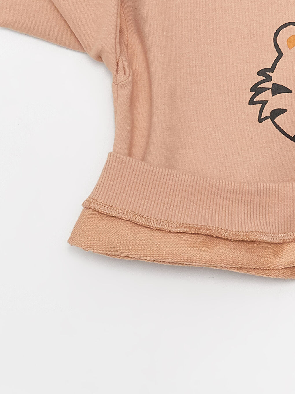 Bej Baskılı Erkek Bebek Yenidoğan Takım-3