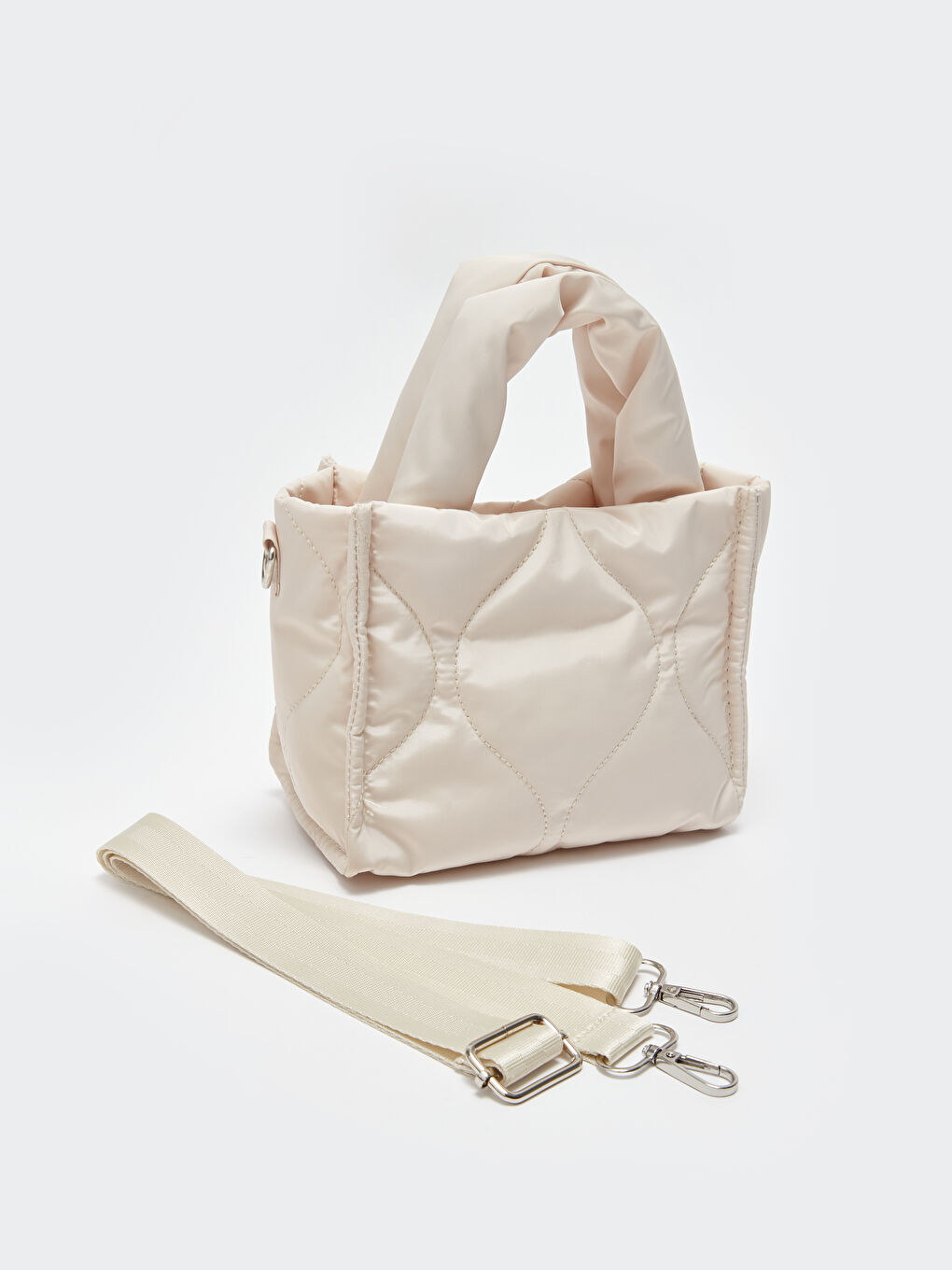 Ekru Desenli Kadın Çapraz Çanta-4