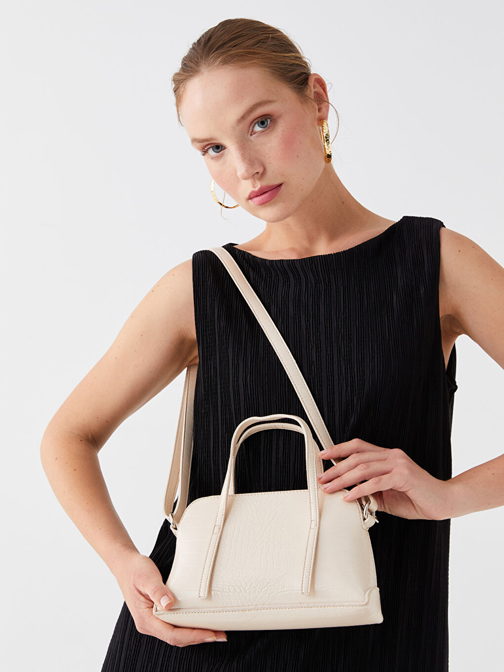 Әйелдерге арналған қолтырауын матасы иық сөмкесі