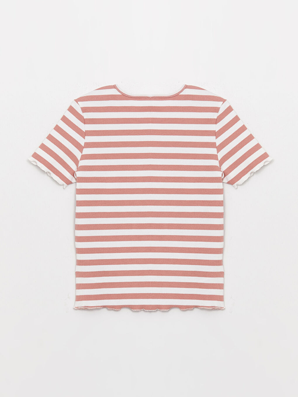 Crew Neck Striped Short Sleeve Girls' T-Shirt-1