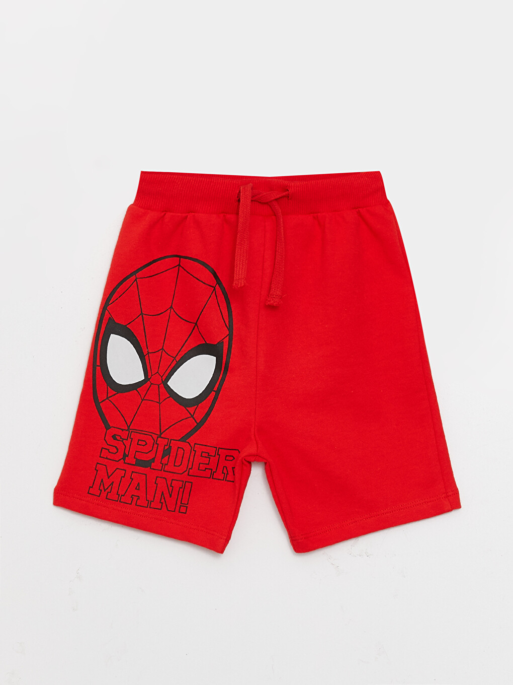 Red Spiderman Printed Shorts