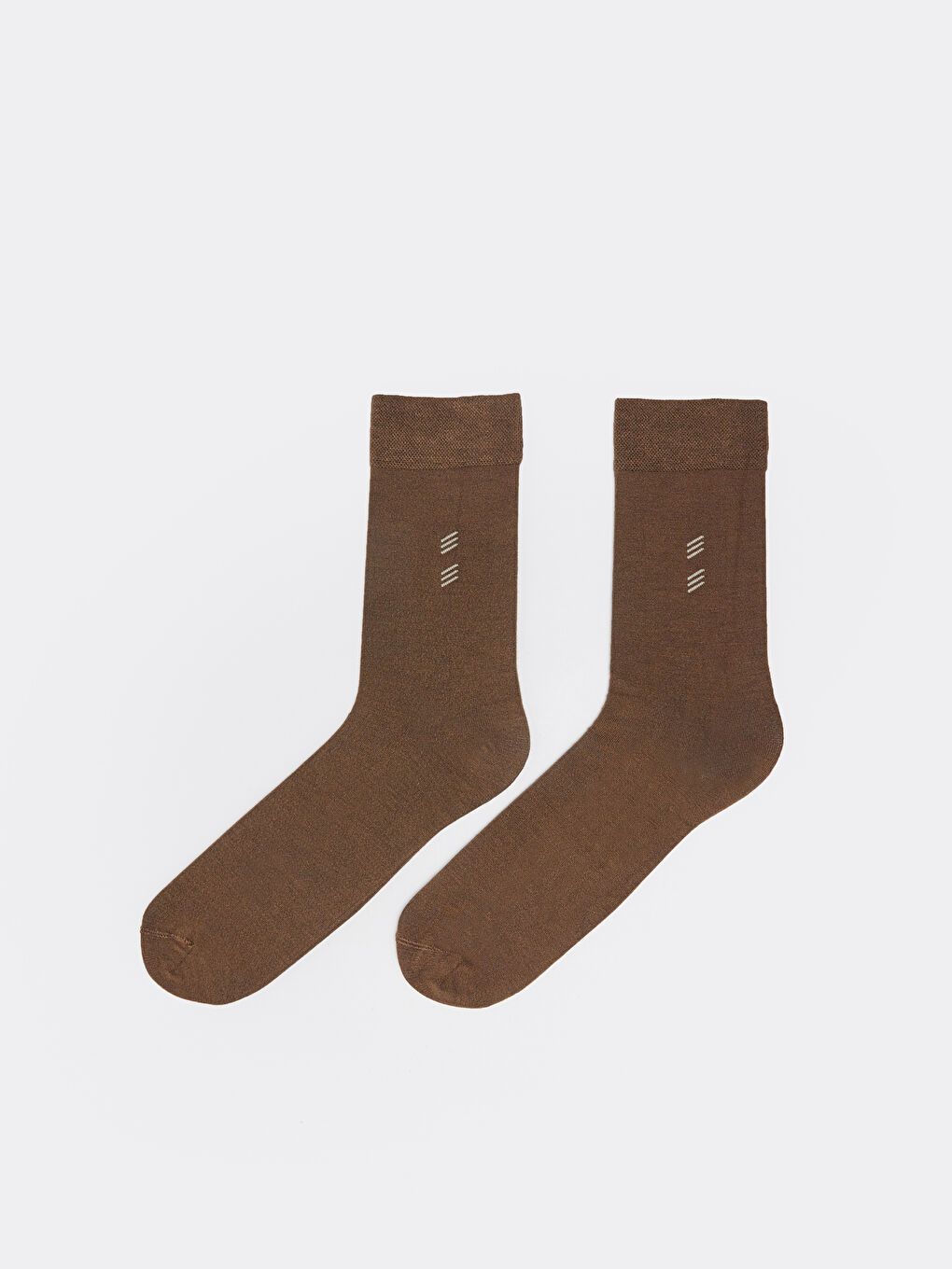 Kahverengi Desenli Erkek Bambu Soket Çorap