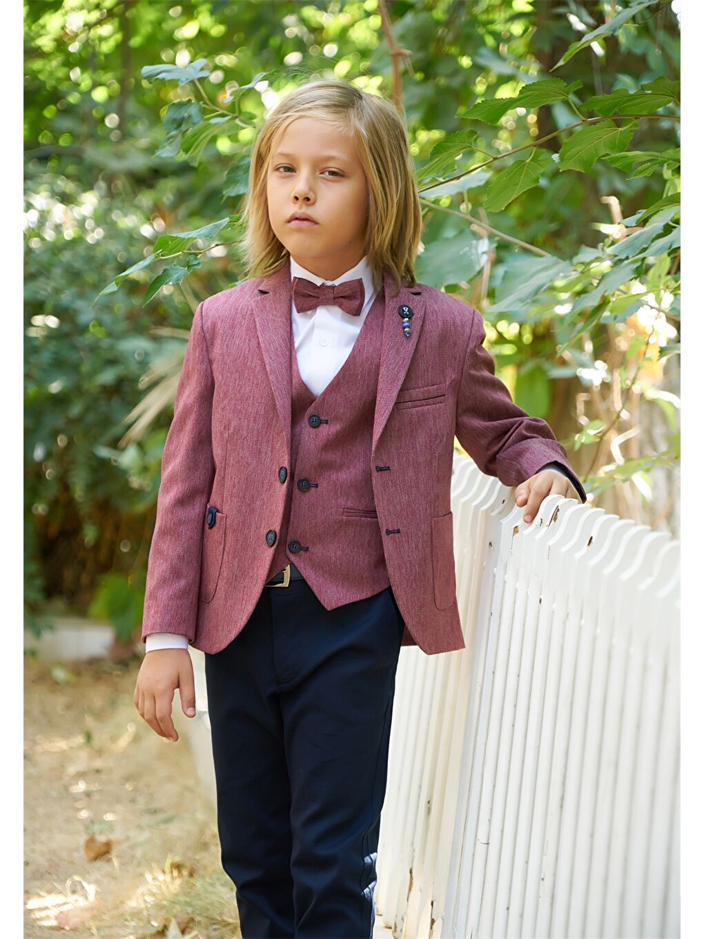 Bordo Erkek Çocuk Takım Elbise