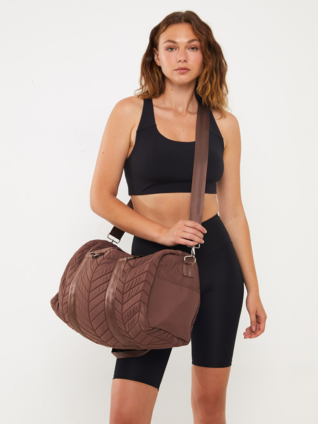 Kahverengi Desenli Kadın Kol Çantası