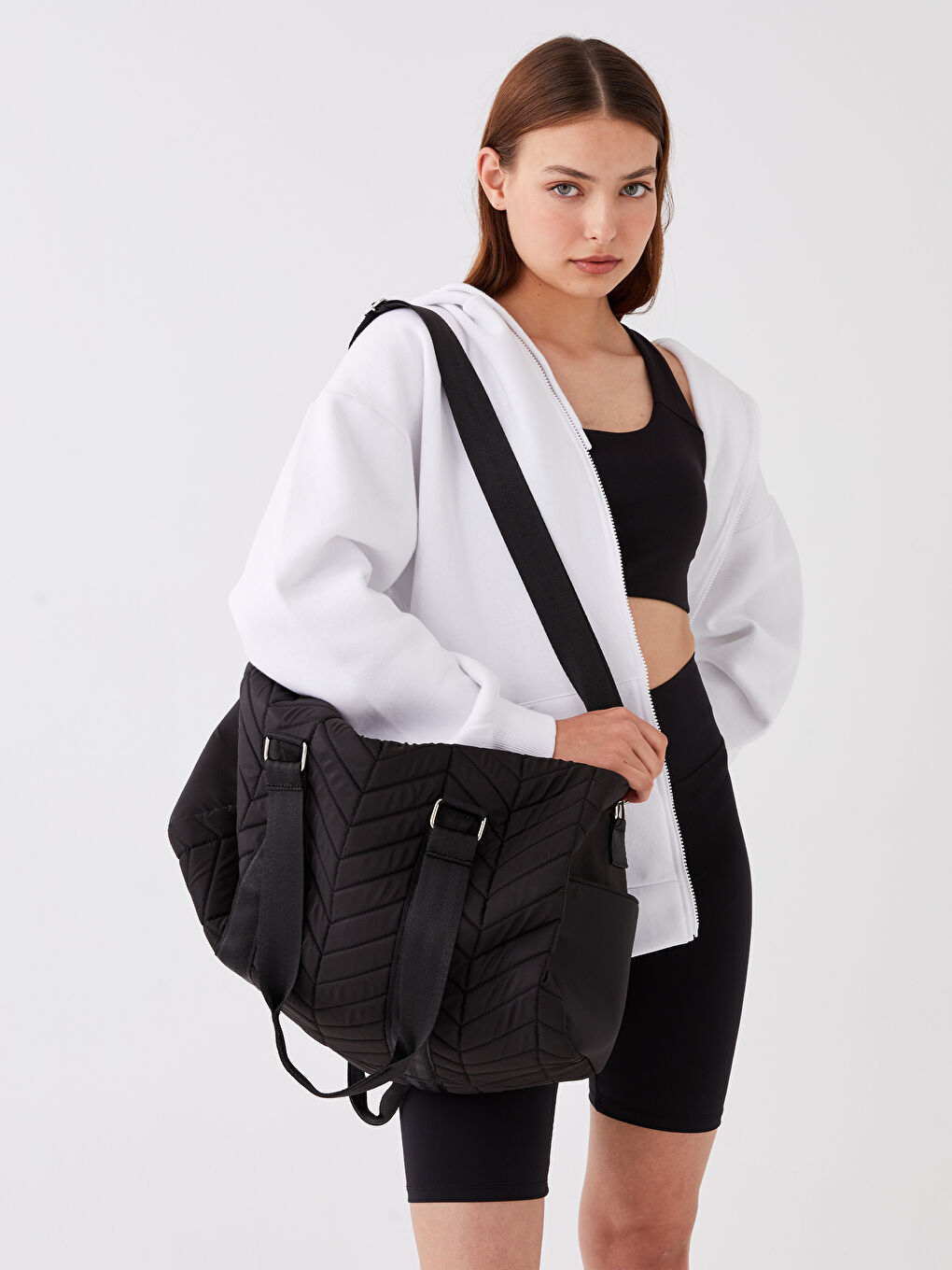 Self-Patterned Women's Sports Bag