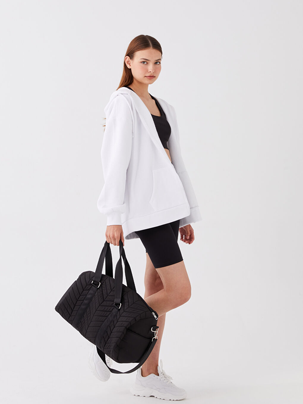 Self-Patterned Women's Sports Bag-1