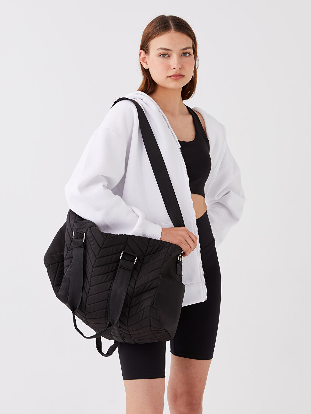 Self-Patterned Women's Sports Bag-2