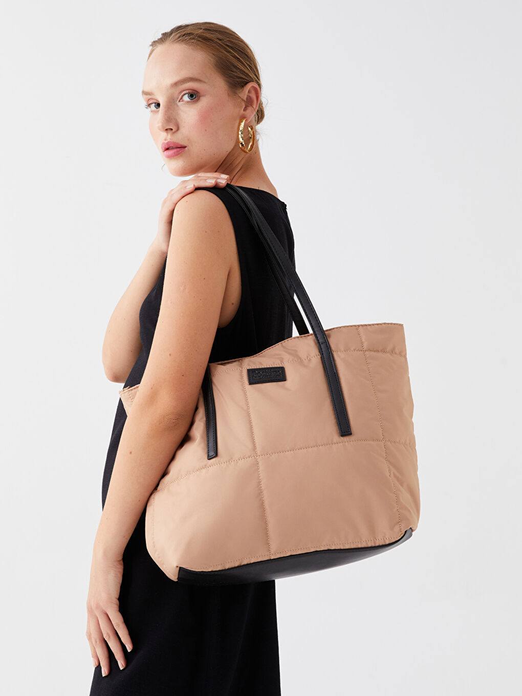 Sac à poignée supérieure en tissu de parachute pour Femmes-1