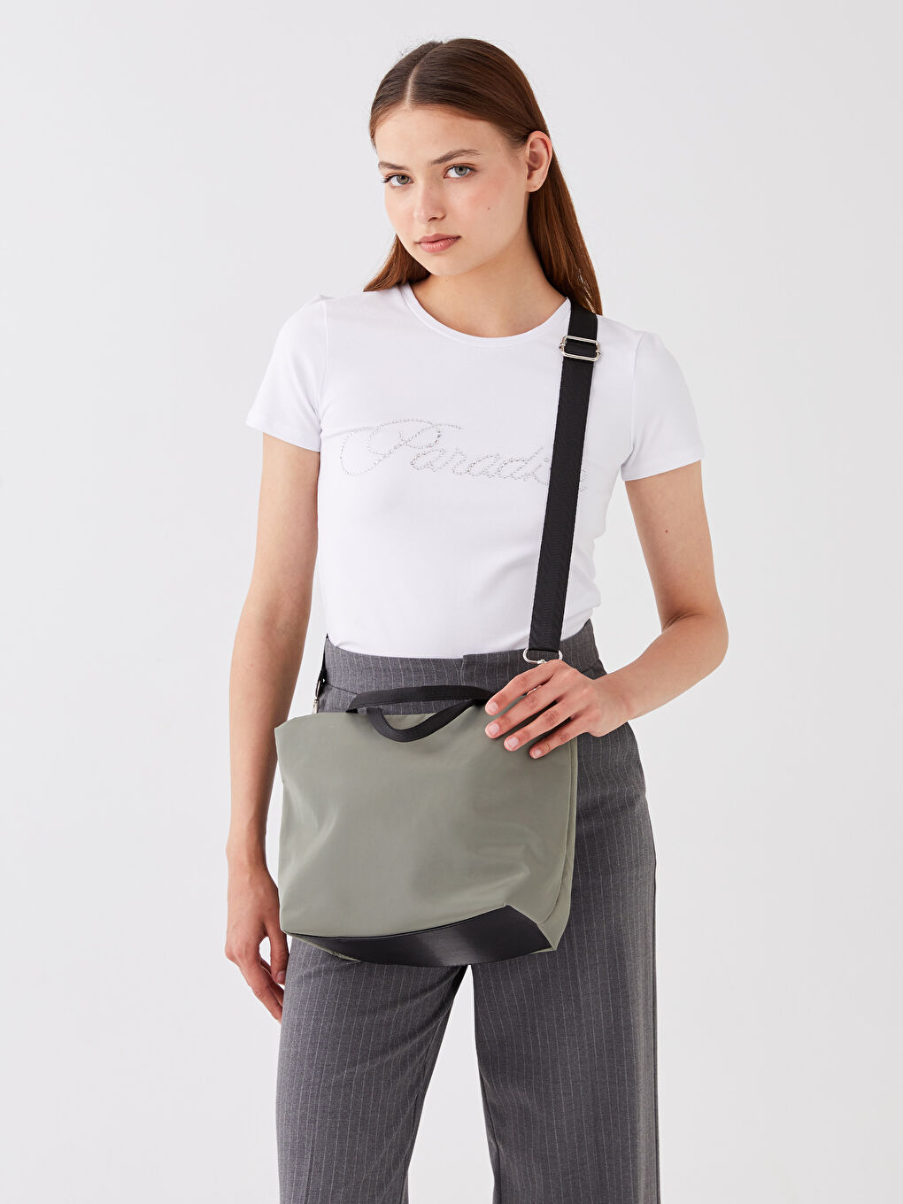 حقيبة كتف قماش باراشوت للسيدات-1