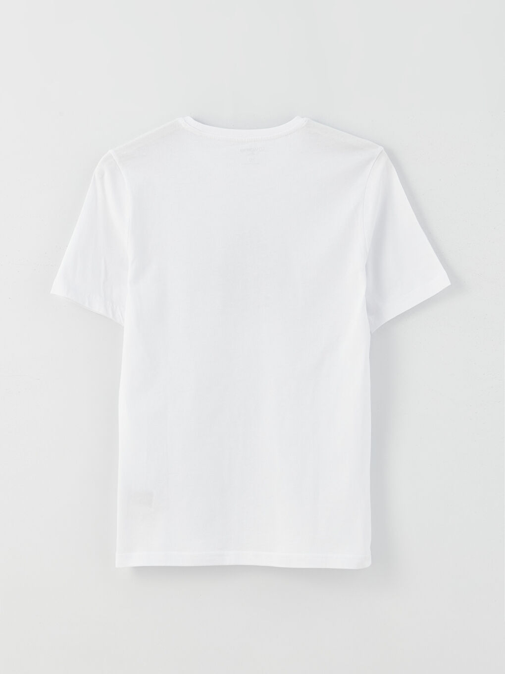 Beyaz Bisiklet Yaka Kısa Kollu Antalya Baskılı Penye Erkek Tişört-6