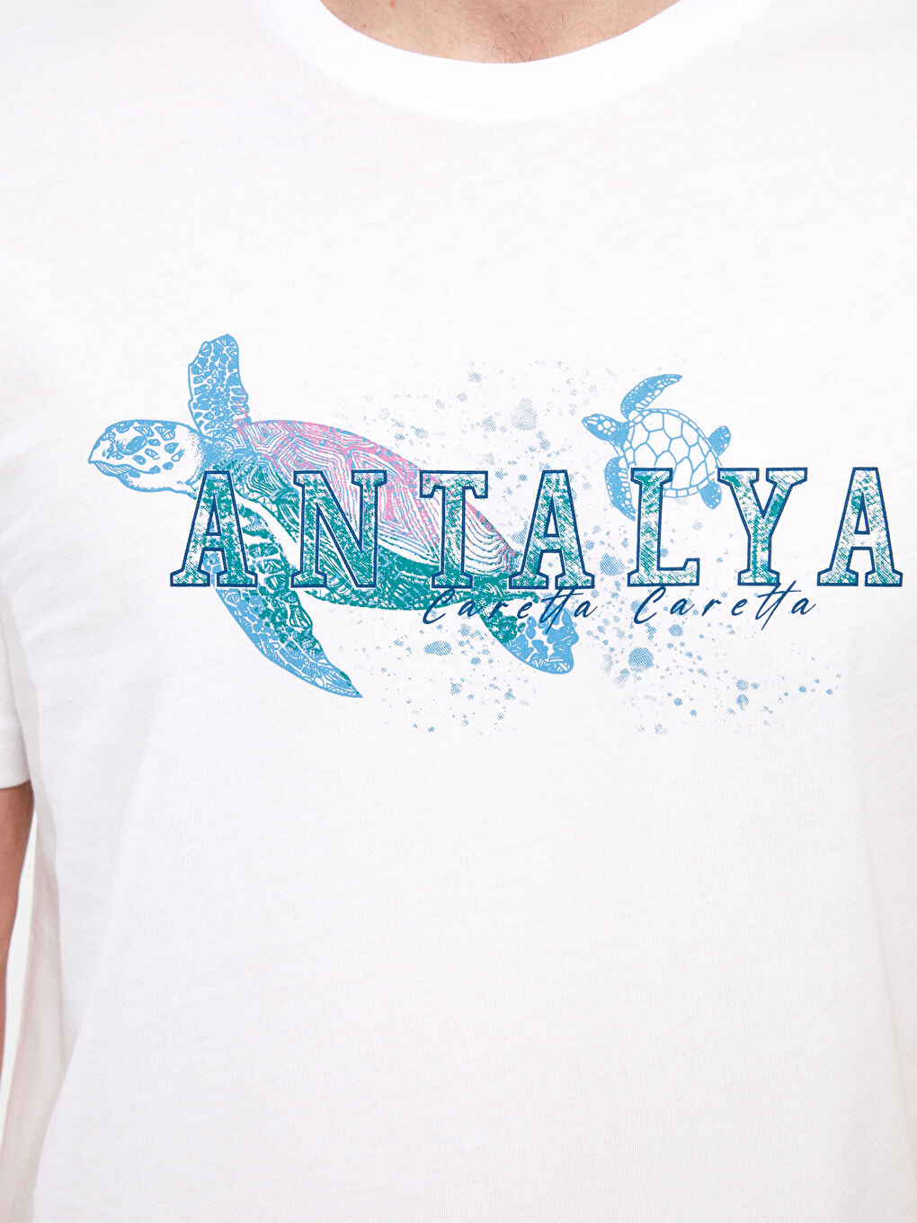 SOUTHBLUE Crew Neck Short Sleeve Antalya Printed Jersey Men's T-Shirt -S3IN43Z8-Q6K