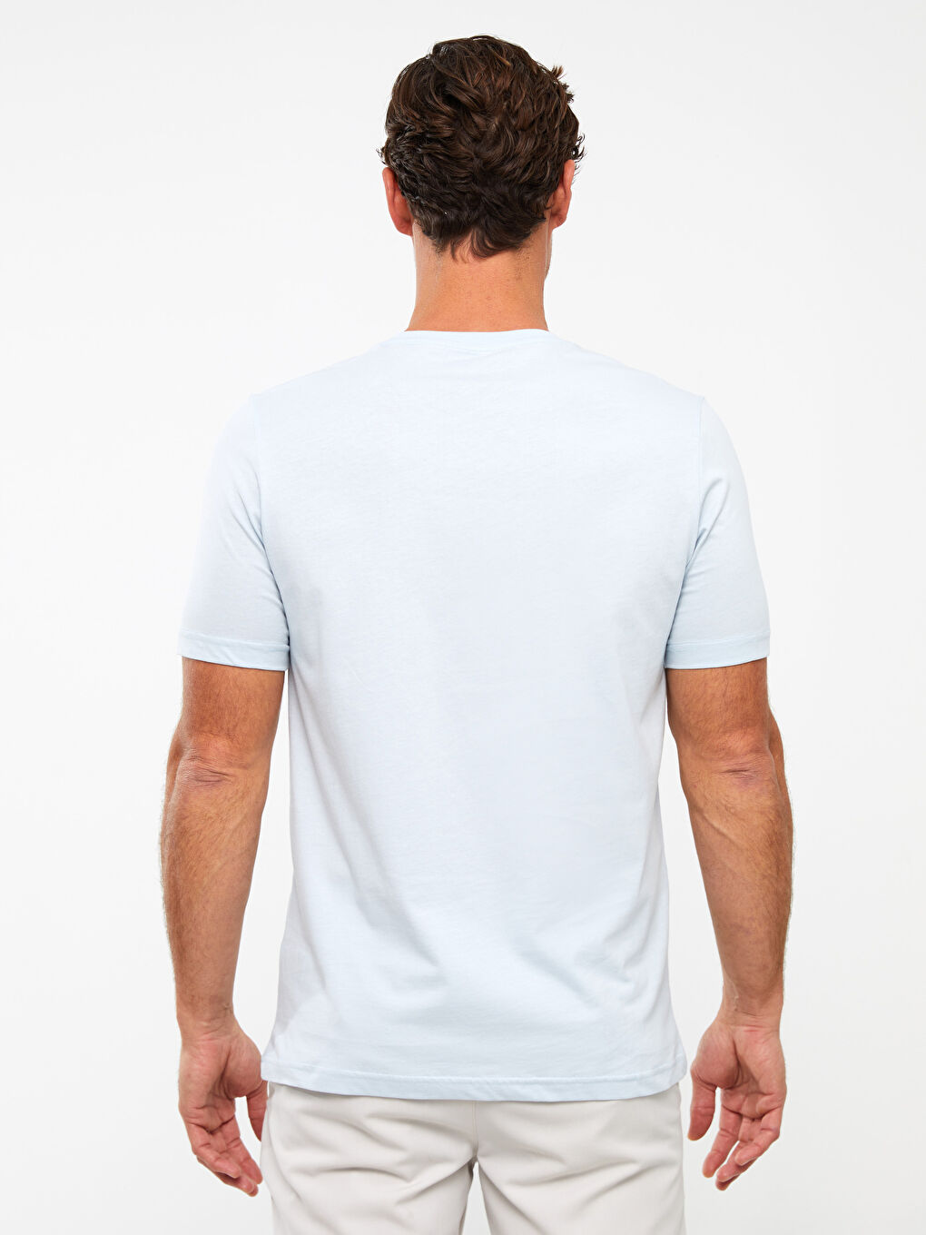 تيشيرت ياقة دائرية كم قصير مطبوع أنطاليا جيرسي للرجال-4