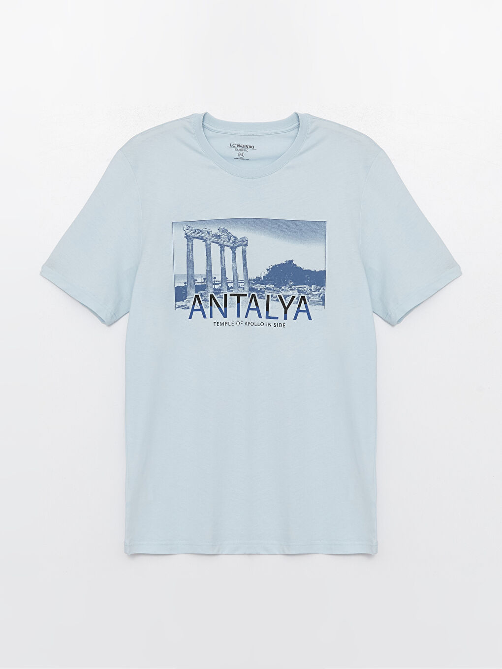 تيشيرت ياقة دائرية كم قصير مطبوع أنطاليا جيرسي للرجال-5