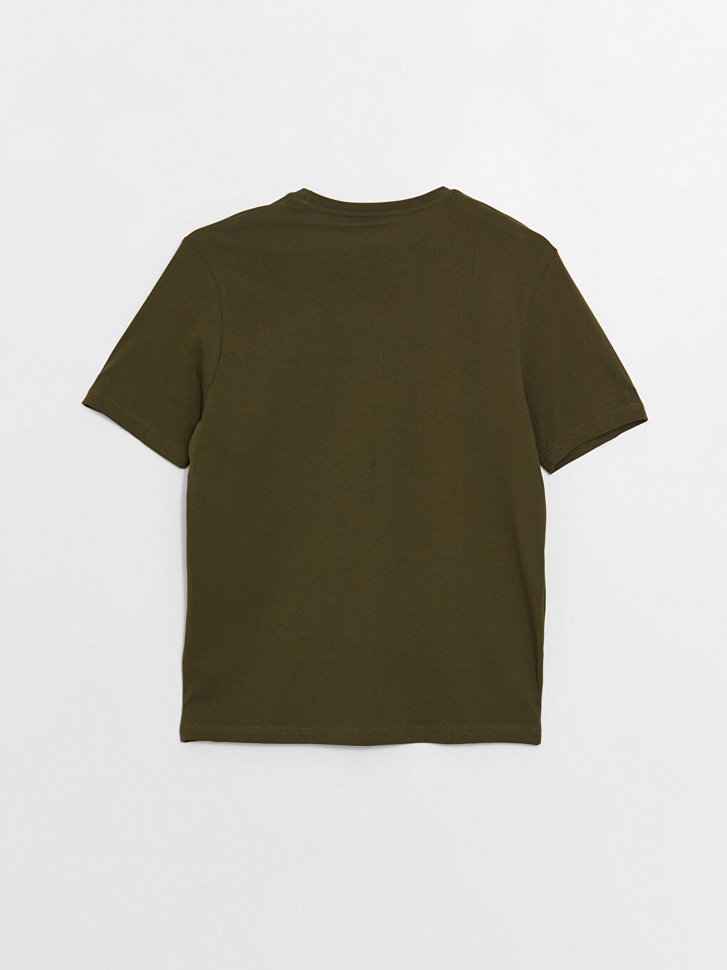 Haki Bisiklet Yaka Kısa Kollu Antalya Baskılı Penye Erkek Tişört-6