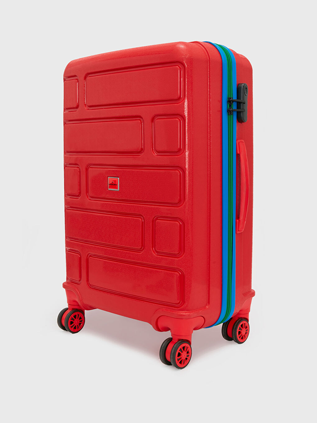 Kırmızı Kilit Detaylı Büyük Boy Valiz-1