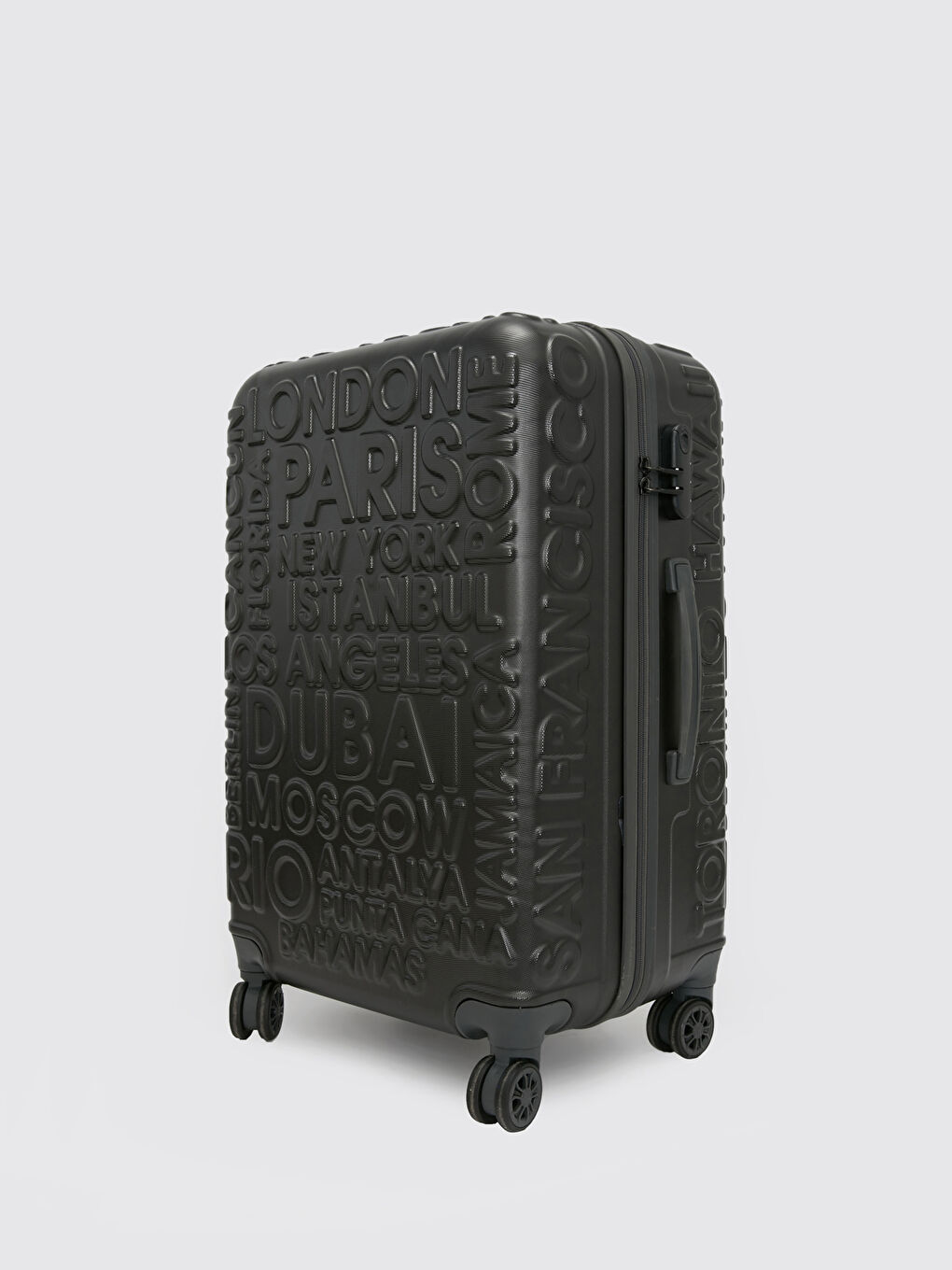 Antrasit Kilit Detaylı Orta Boy Valiz-1