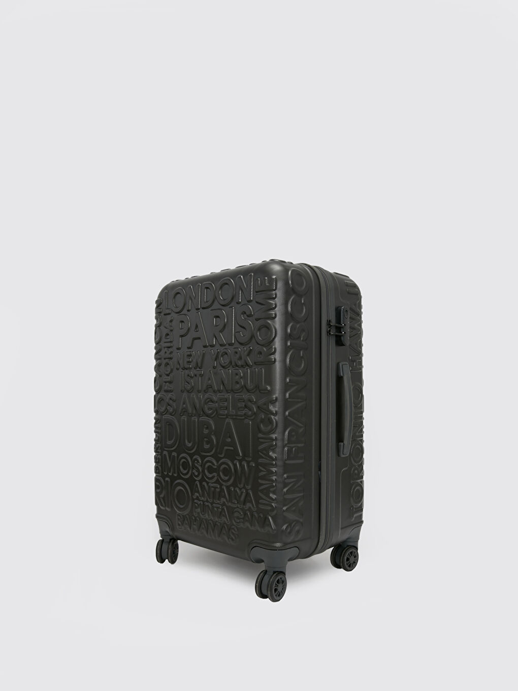 Antrasit Kilit Detaylı Küçük Boy Valiz-1