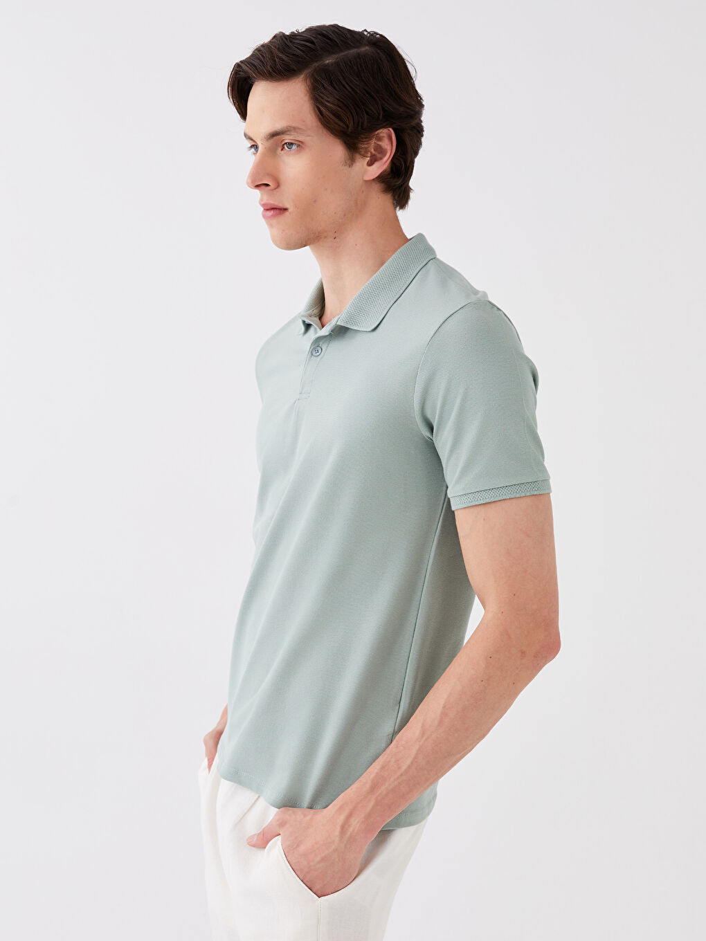 LCW Vision T-shirt en piqué à manches courtes et col polo pour homme -S3IO03Z8-J1R