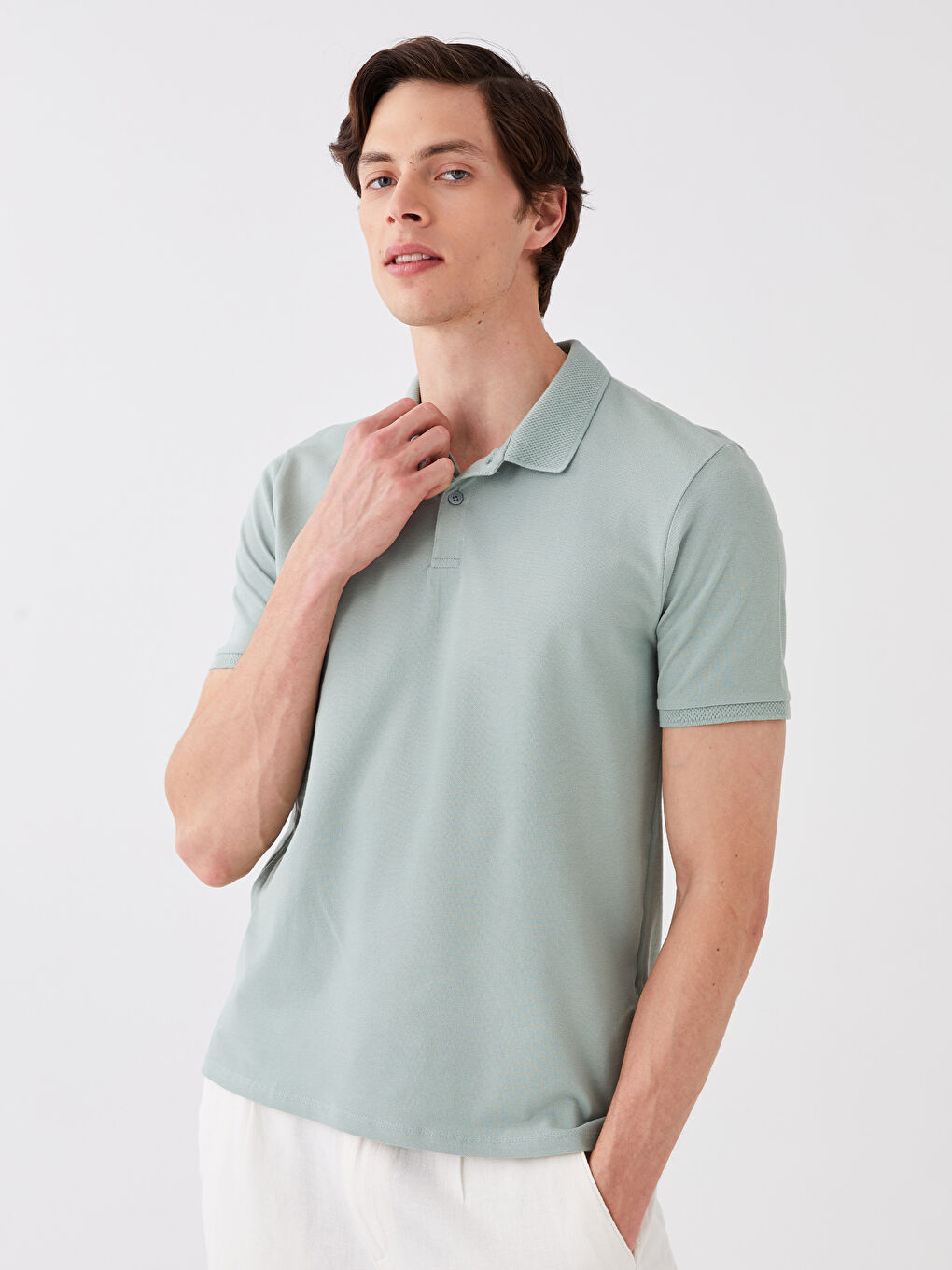 LCW Vision T-shirt en piqué à manches courtes et col polo pour homme -S3IO03Z8-J1R