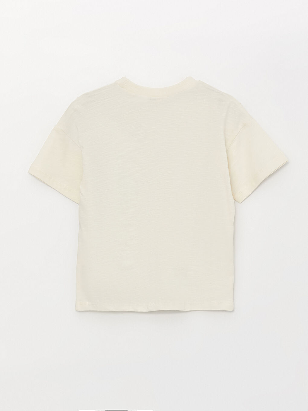 Bej Bisiklet Yaka Kısa Kollu Mickey Mouse Baskılı Erkek Bebek Tişört-1