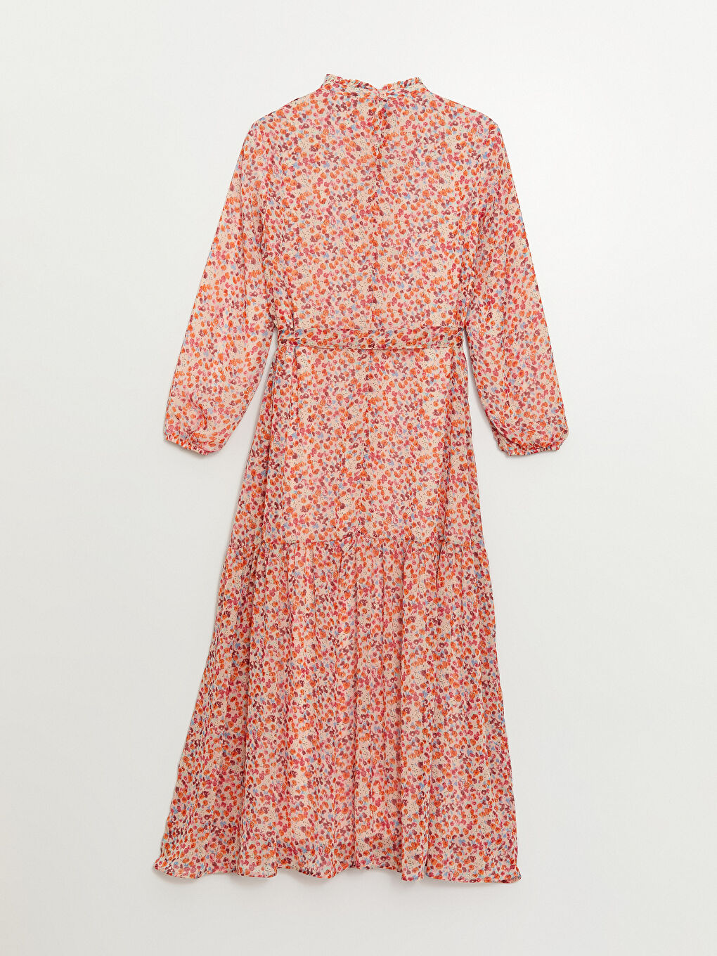 Stand Collar Floral Long Sleeve Women's Dress -S3IO19Z8-LT9