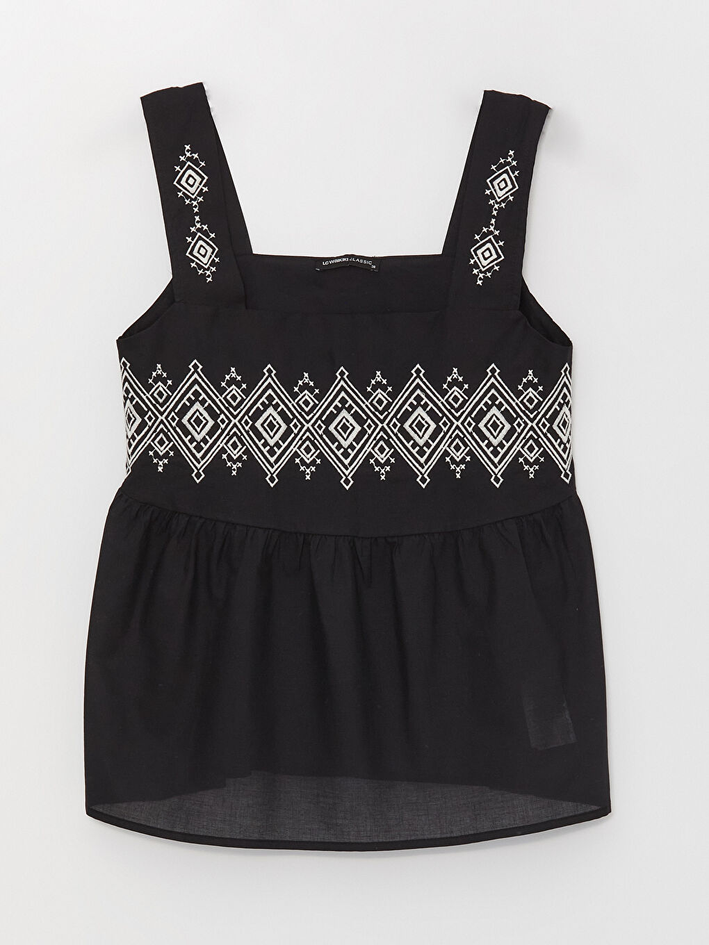 LCWAIKIKI Classic Square Neck Embroidered Women's Tank Top -S3IP02Z8-CVL
