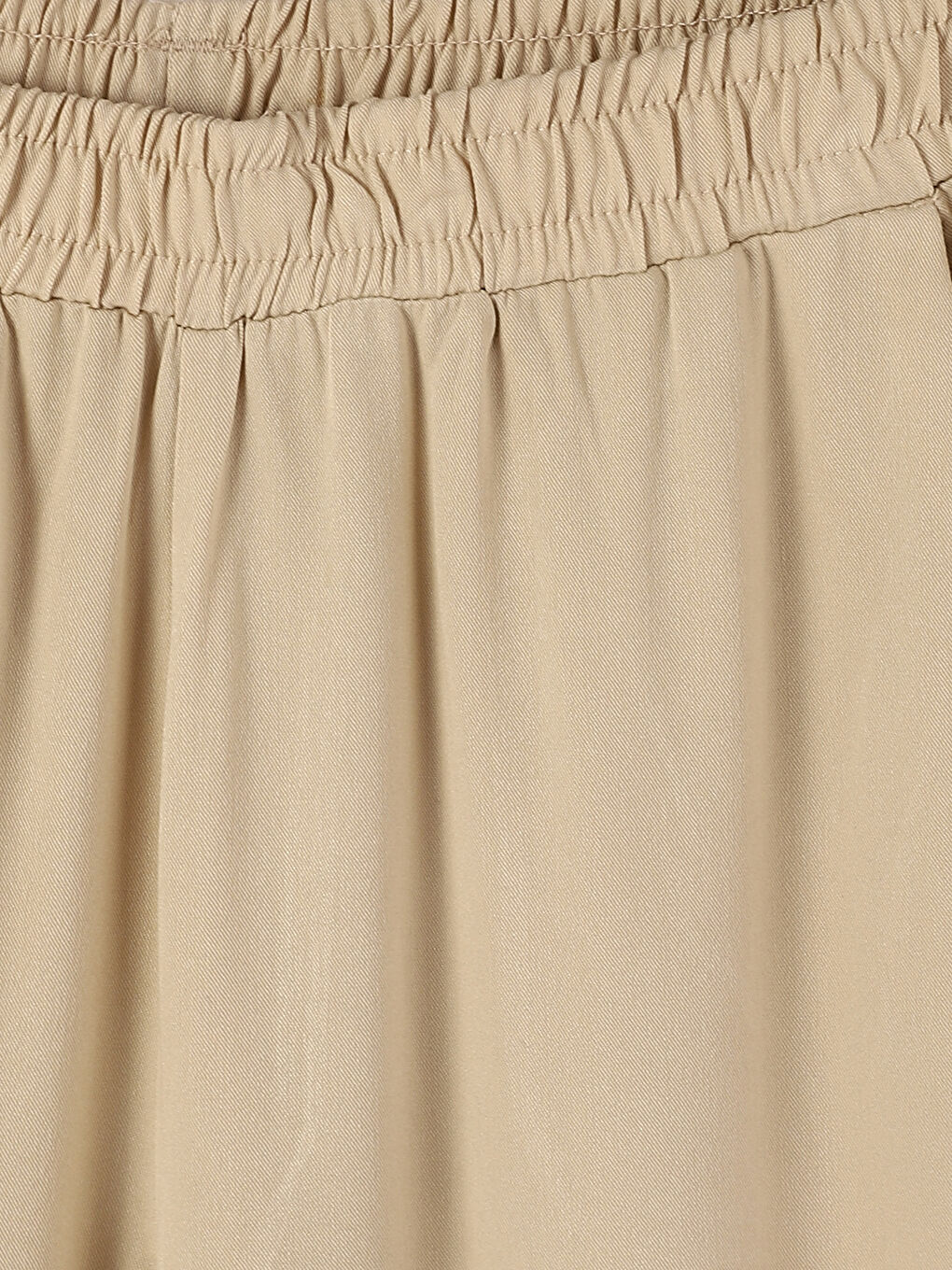 Elasticated Waist Plain Wide Leg Women's Trousers-2